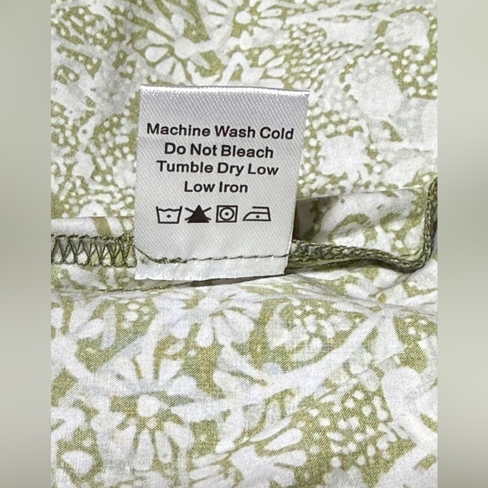 Tuckernuck Bergamot Floral Walker Dress M NWT Green Cotton Midi w Pockets - Picture 8 of 10
